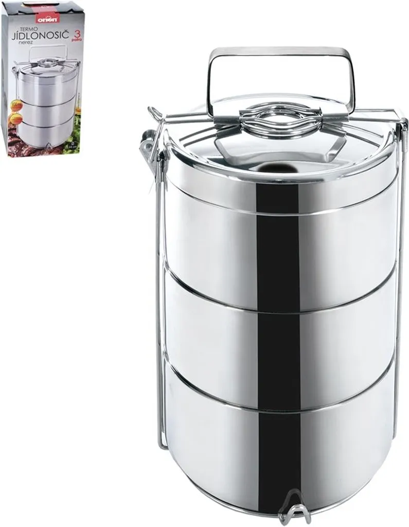 Lunch Box Termico Acciaio Inox 3 Livelli - Schiscetta Professionale - 5
