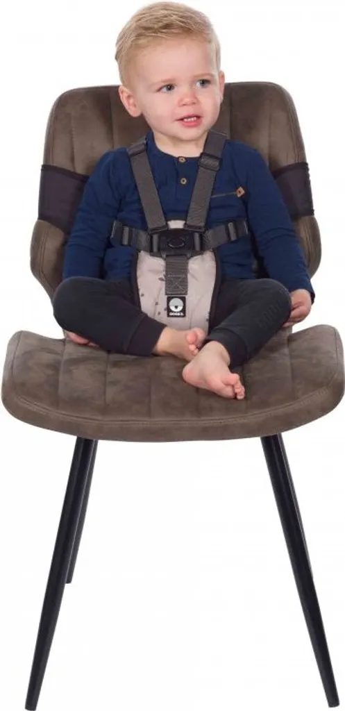 Siège bébé nomade beige feuilles : Solution chaise voyage textile compacte
