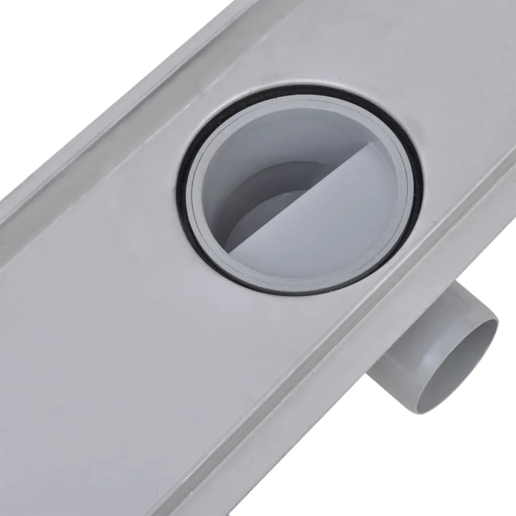 Canalina Doccia Lineare 530x140 mm vidaXL Acciaio Inox - Set 2 pz - 7