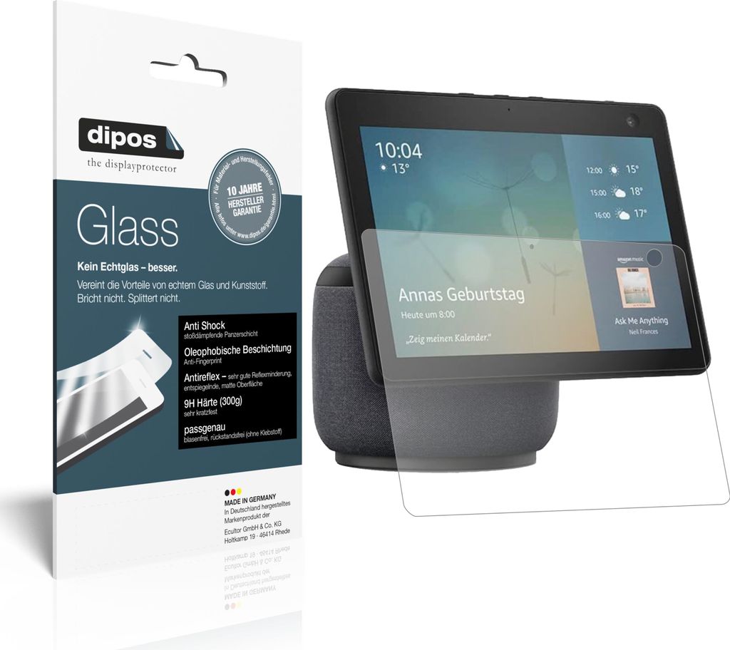 Schutzfolie für Amazon Echo Show 10 (3. Generation) Folie Anti-Shock matt
