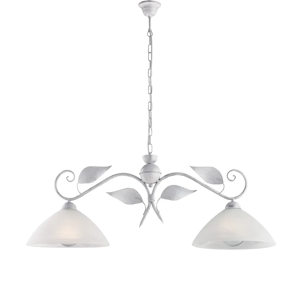 Grand lustre pour couloirs élégants Esse argent antique 2 lumières
