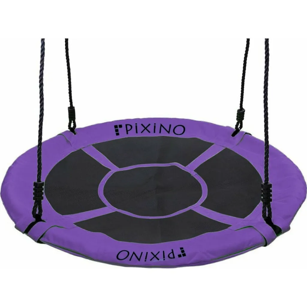 Cercle à bascule suspendu violet 100cm robuste avec cordes ajustables