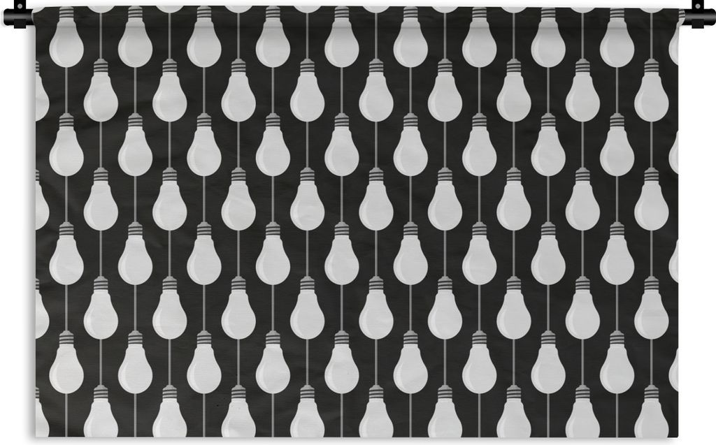 MuchoWow Wandteppich Wandbehang Glühlampen - Licht - Muster 150x100 cm Tapisserie Dekoration Wandtuch - Waschbar - Tapisserien - Wand-Decke