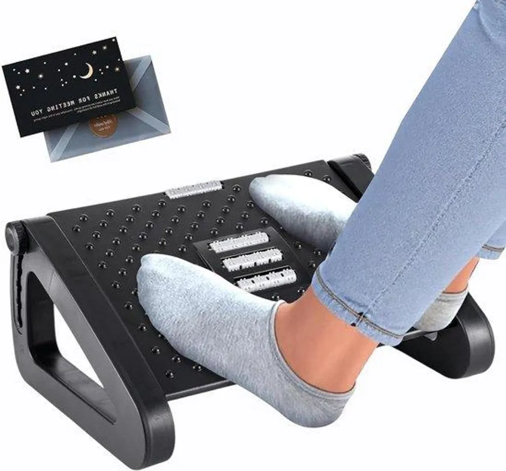 Support de pieds de bureau relaxant avec picots de massage ergonomiques