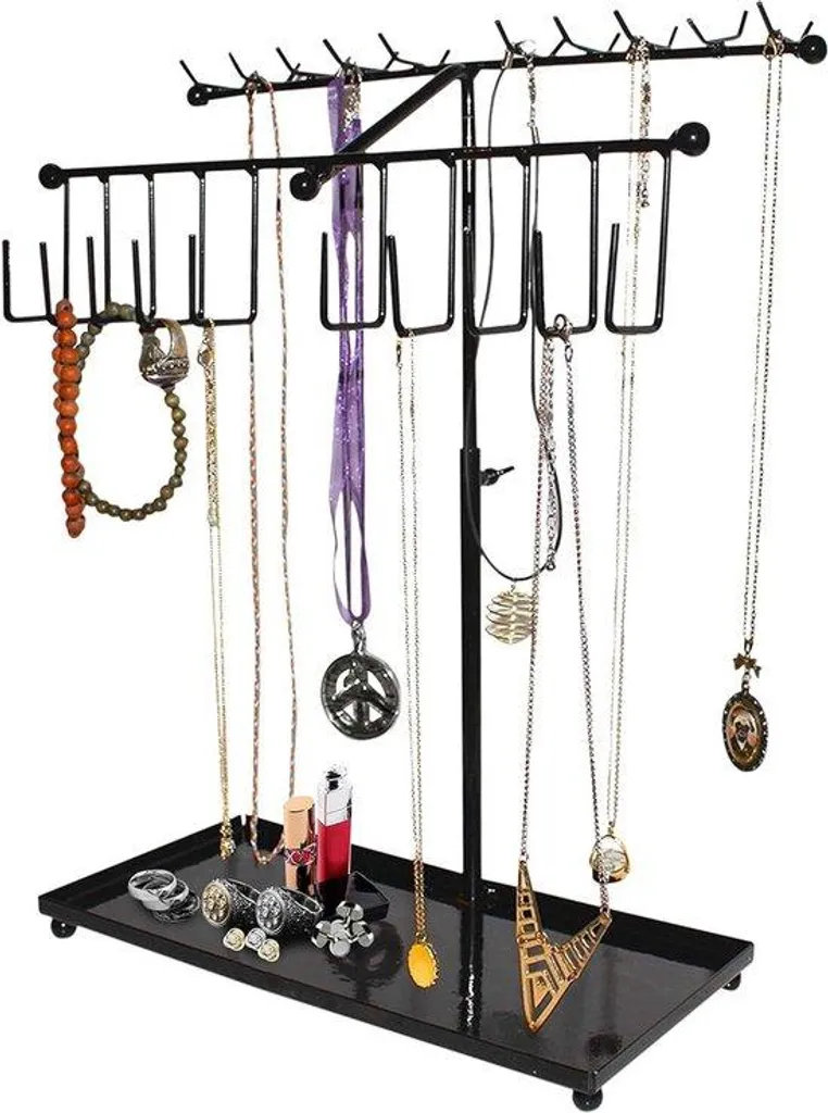 Organisateur de bijoux pour coiffeuse avec 30 crochets suspendus
