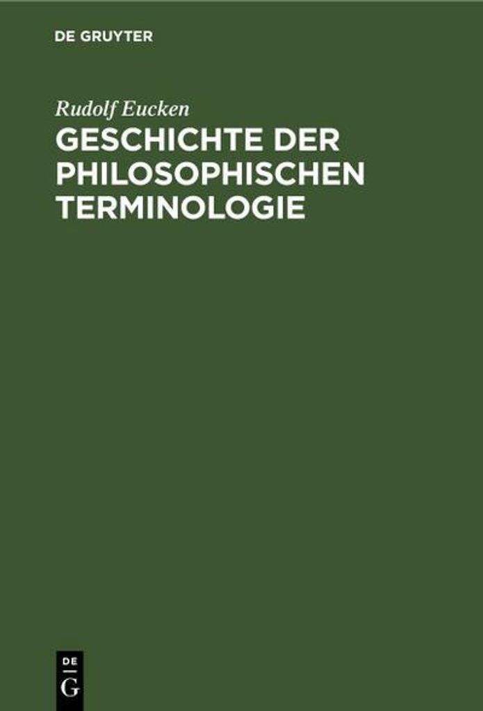 Geschichte der Philosophischen Terminologie