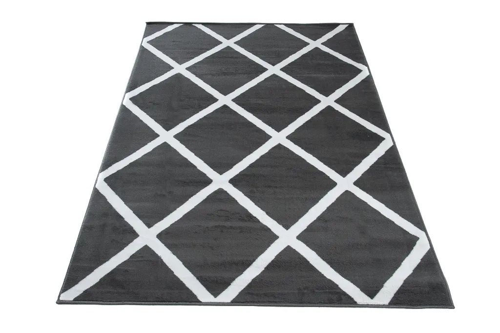 Tapis de Salon LUXURY Moderne Blanc Gris Anthracite XL - 300x400 cm - 7