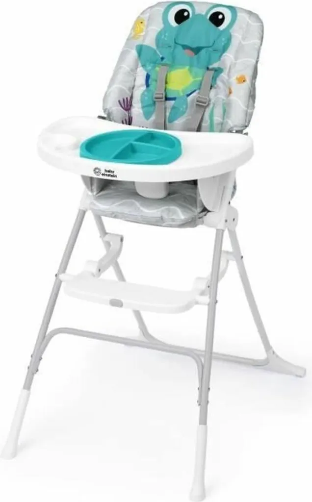 Chaise haute réglable multifonction avec dossier inclinable et roues