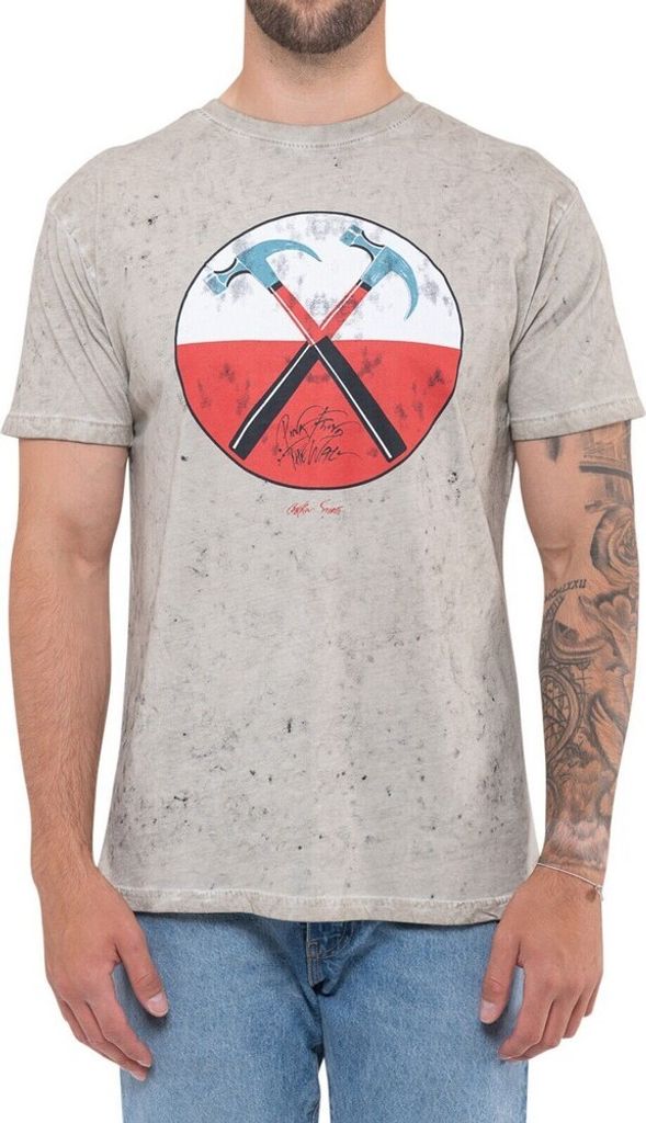 Pink Floyd - "The Wall Hammers" T-Shirt für Herren/Damen Uni RO4903 (L) (Sand)