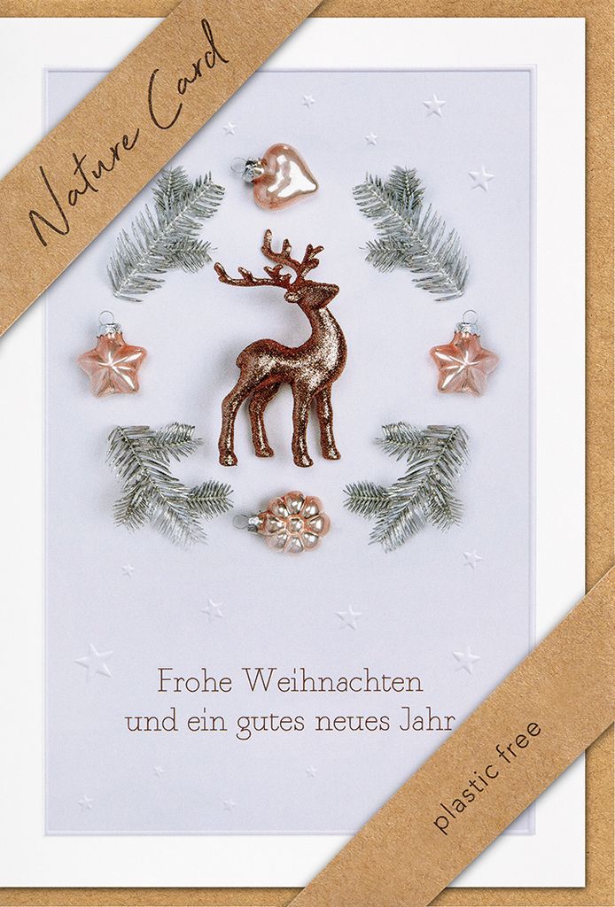 Weihnachten - Nature Cards Handmade - Glückwunschkarte im Format