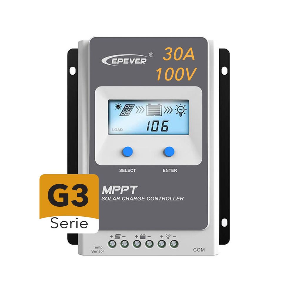 EPEVER Tracer 3210AN G3 MPPT Solar Laderegler 30A 100V, 12V/24VDC, 0% MwSt.