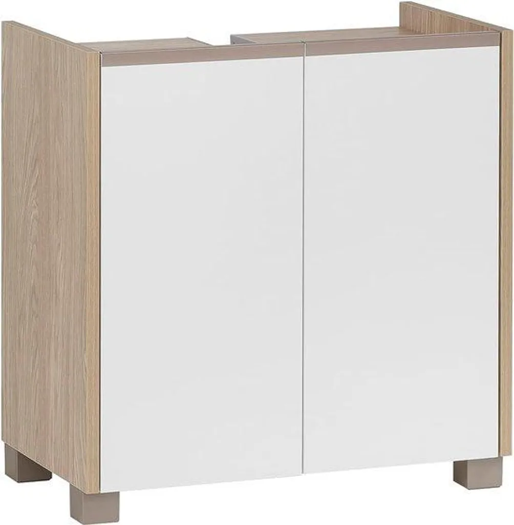 Armoire de salle de bains haute capacité en bois blanc anti-humidité