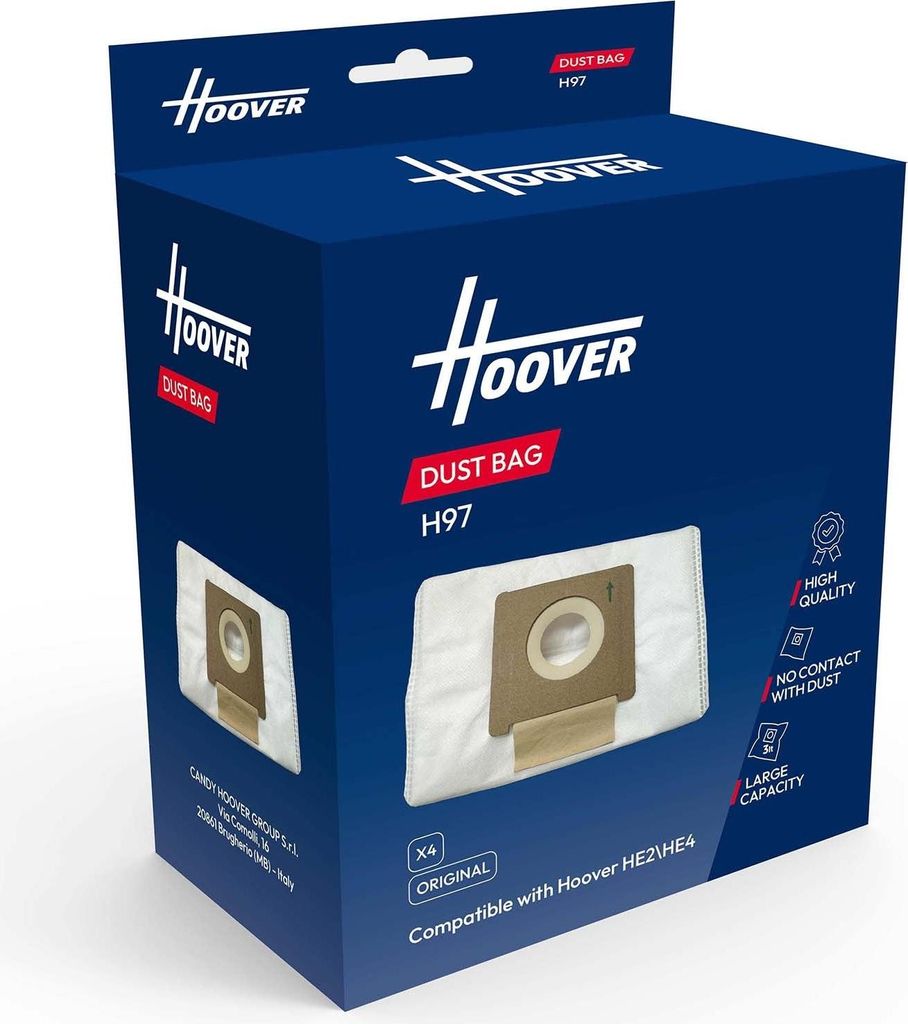 A product box for Hoover dust bags.