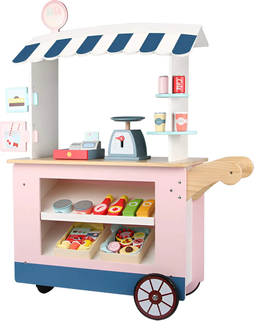 Jeu d'Imitation Marchande Bois 102 cm Rebecca Mobili dès 3 Ans