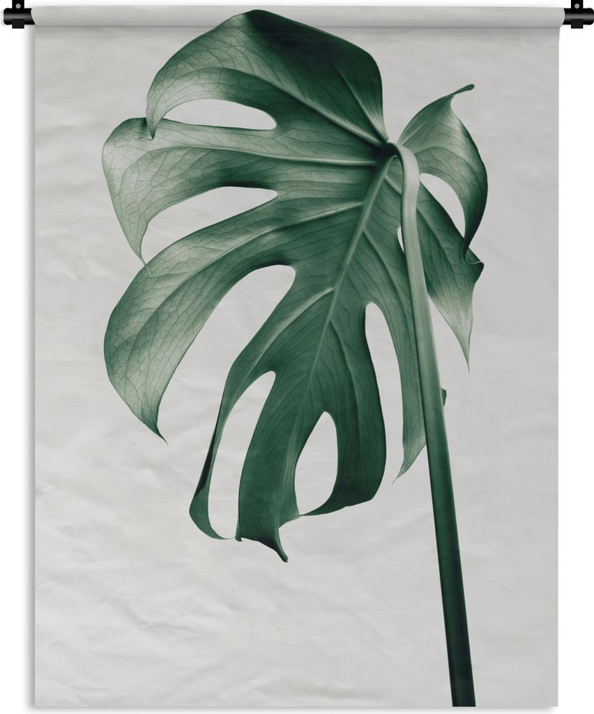 MuchoWow Wandteppich Wandbehang Monstera - Blätter - Grün - Stilleben 120x160 cm Tapisserie Dekoration Wandtuch - Wohnzimmer - Moderne