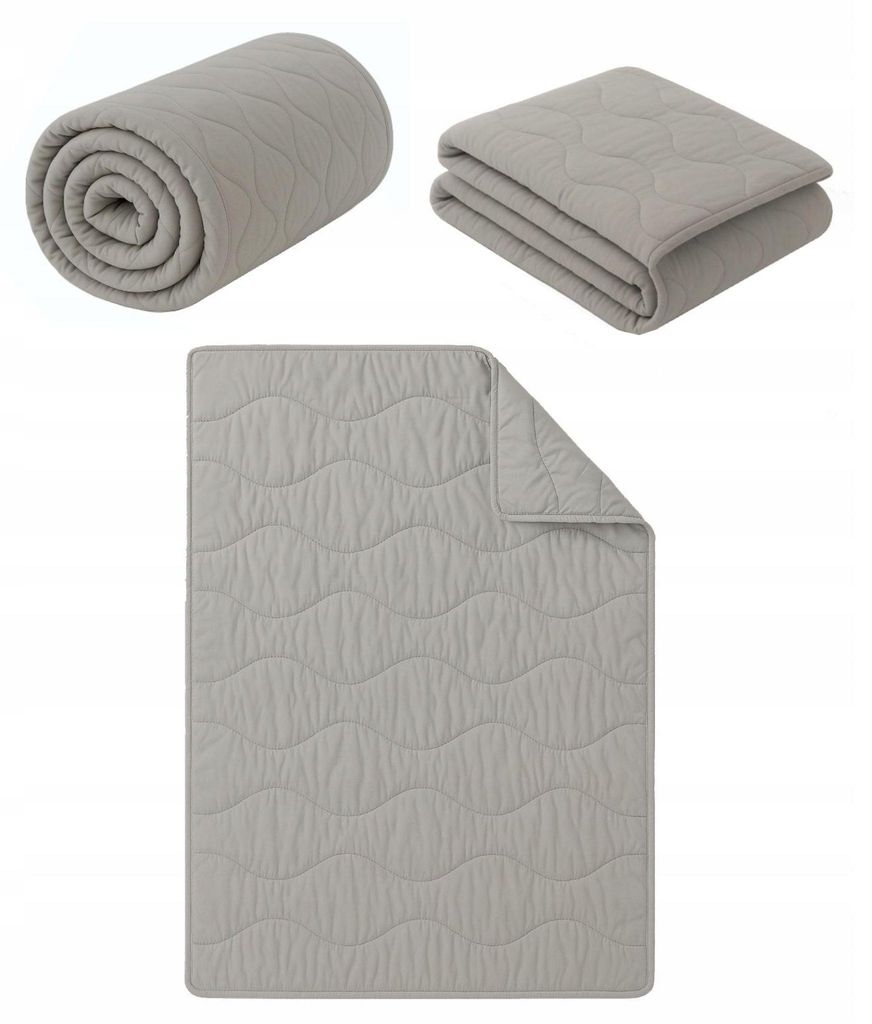 Bettdecke - Ganzjährig - 140x200 cm - Medium - Grau - aus Mikrofaster und SILIKON