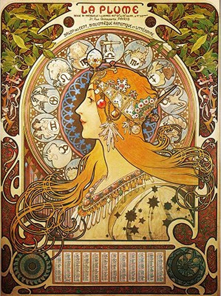 D-Toys Puzzle Alphonse Mucha Kunst 1000 Teile Sternzeichen