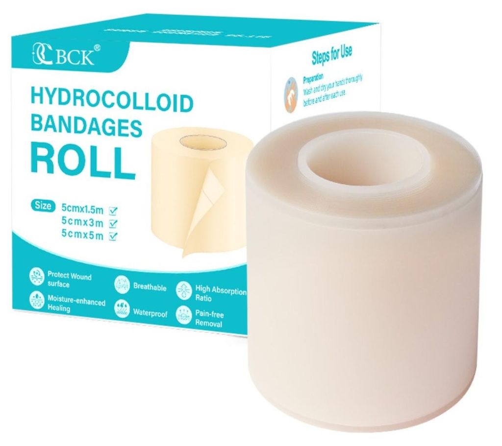 INF Narbenpflaster 5cm breit Hydrocolloid hautfarben Rolle — Silikon-Narbenpflaster, physikalische Barriere für Verbrennungsnarben und hypertrop...