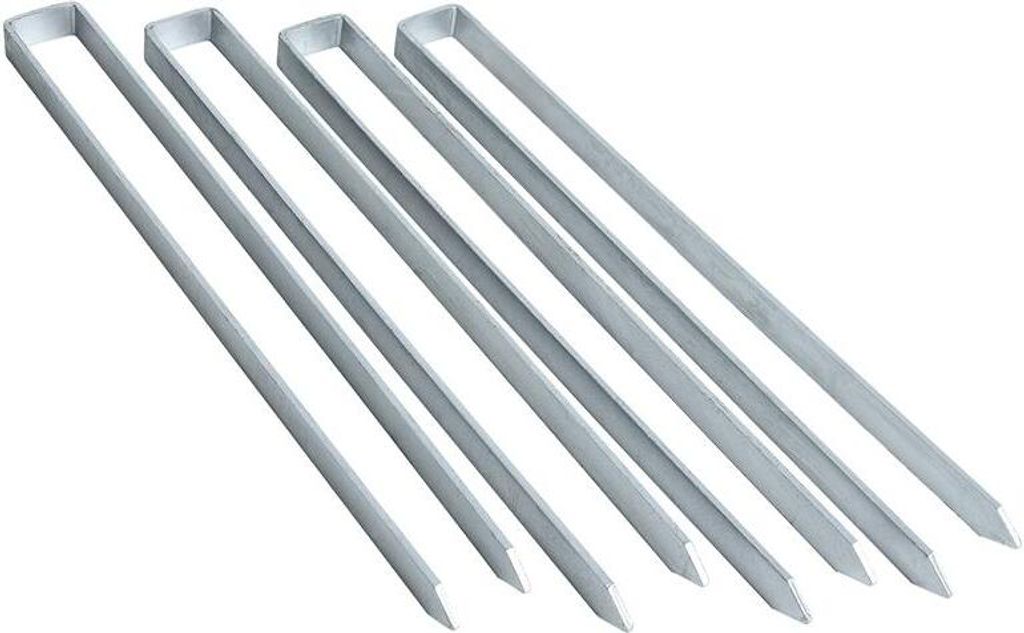 Erdanker Bodenanker 4er Set 40cm Erdspieß Metall Erdnagel Bodennagel Rosenbogen