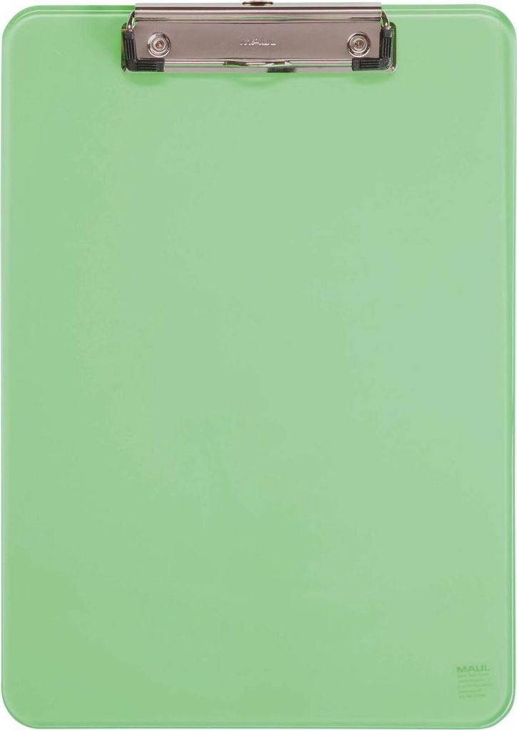 MAUL Klemmbrett MAULneon A4 Hochformat PS-Kunststoff transparent grün