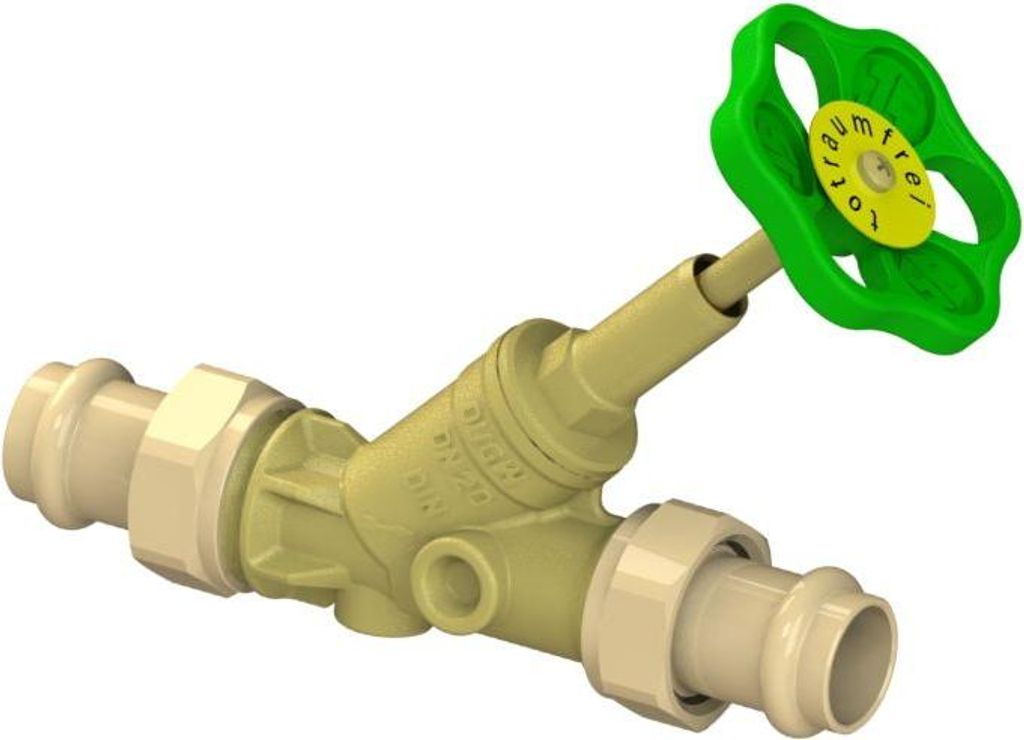 Js Freistromventil,Press Ag Multi O.entl.,St.sp.,Dn20,Press 22,Dvgw