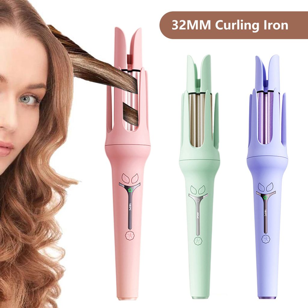 32MM Automatischer Lockenstab 3 Temperatur einstellbar Schnelles Aufheizen Kabelgebundener Lockenstab Negative Ionen Keramik Lockenstab Frauen Haar...