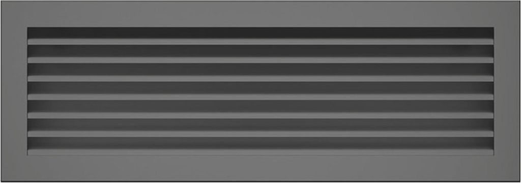 Kaminlüftungsgitter Graphit FLAT 17x49 cm – Lüftungsgitter für Kamin, Ofen oder Wand – Metall, rechteckig