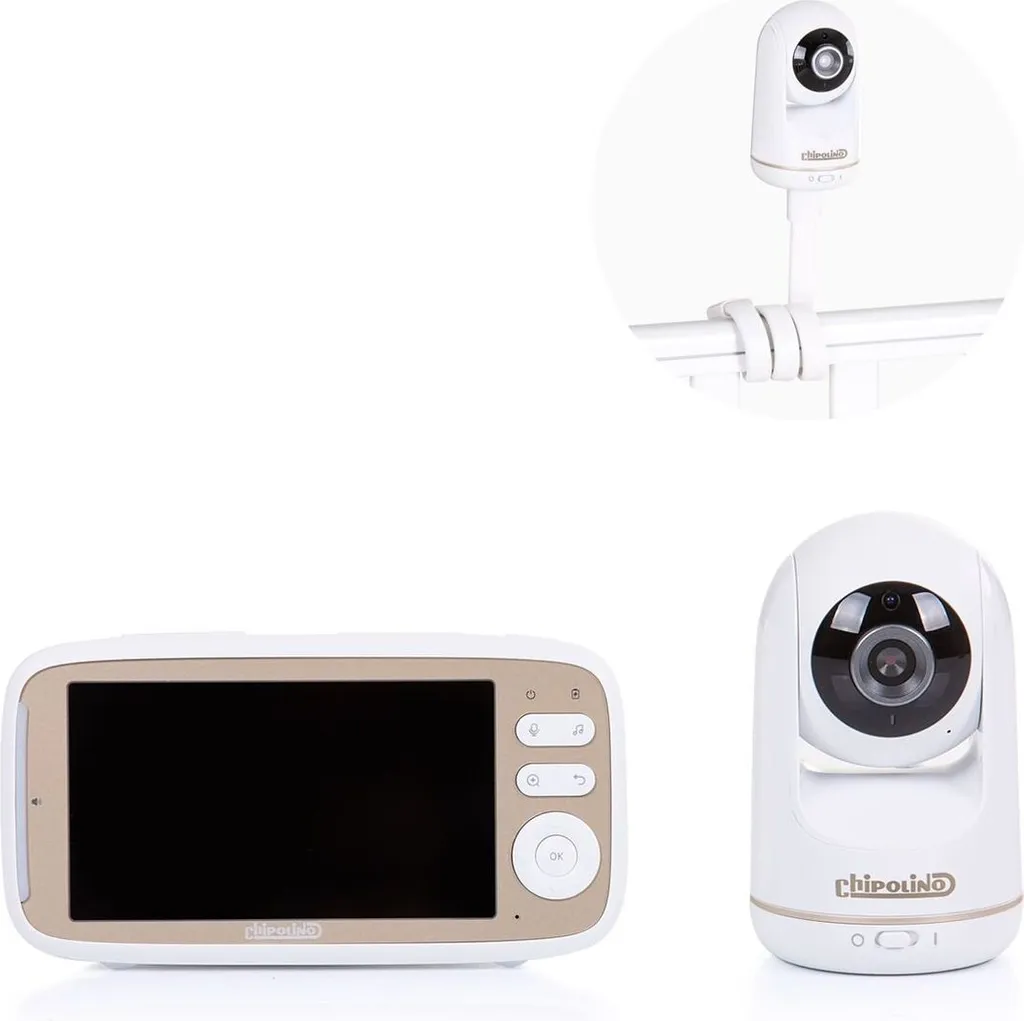 Babyphone Vidéo Vision Nocturne et Mode VOX Apollo Chipolino Blanc