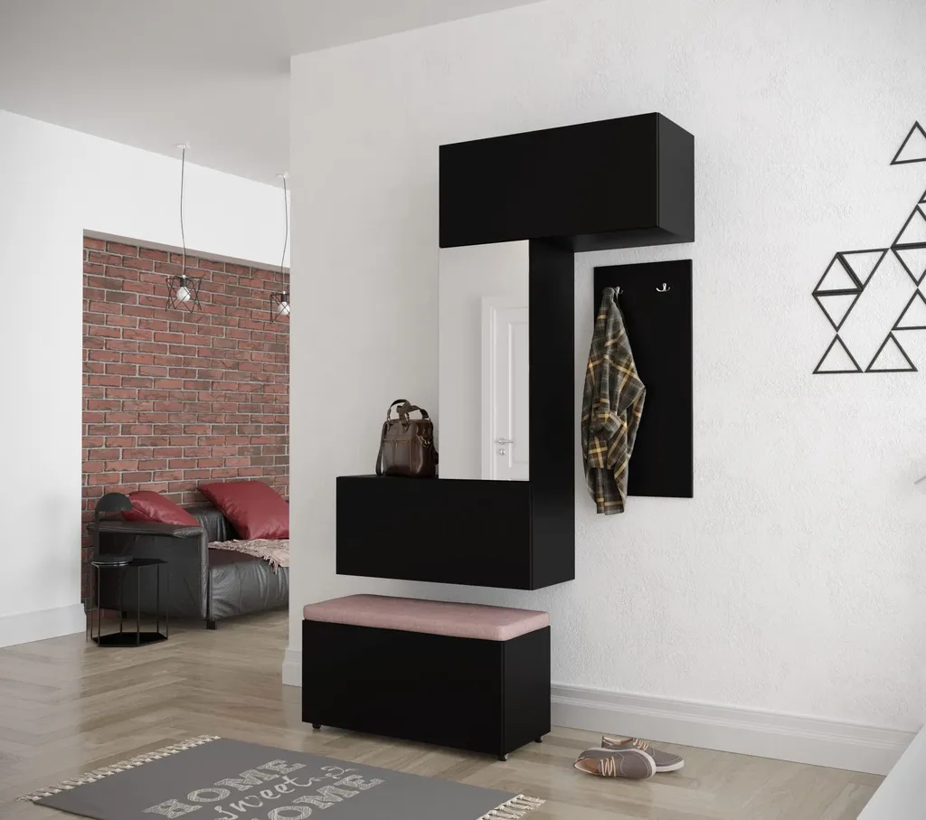Armoire à Chaussures et Vestiaire d'Entrée Design Mat Furnitech GF71