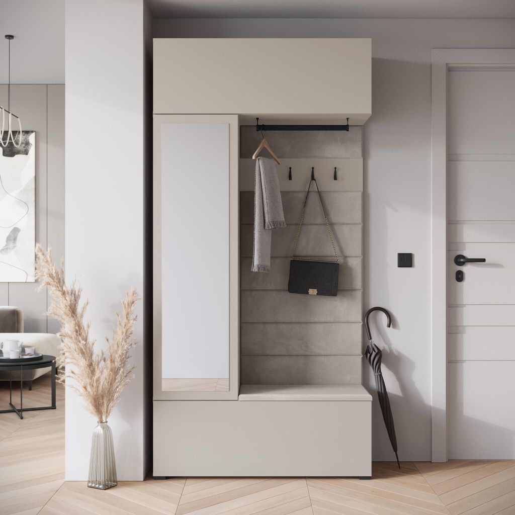 MINIO Ensemble de rangement TOKAT avec miroir, armoire 115 Image du produit 