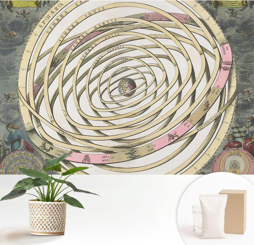 Fototapete - 152x104 cm - Tapete - Wandtapete - Wandbilder - Dekofolie - Tapete Folie - Wand - Dekoration - Wohnzimmer - Kosmische Spirale