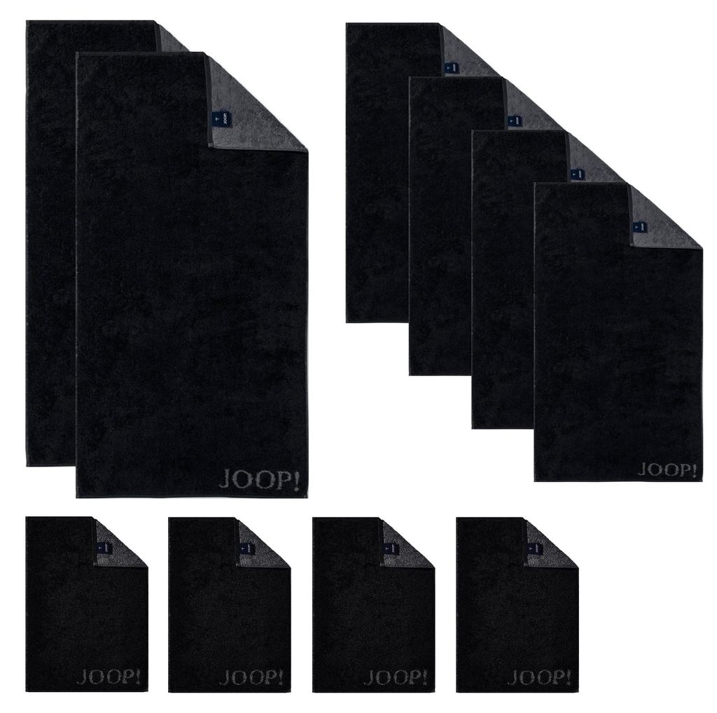 JOOP! 1600-76 Set 10-tlg. schwarz 2x Duschtuch 4x Handtuch 4xGästetuch