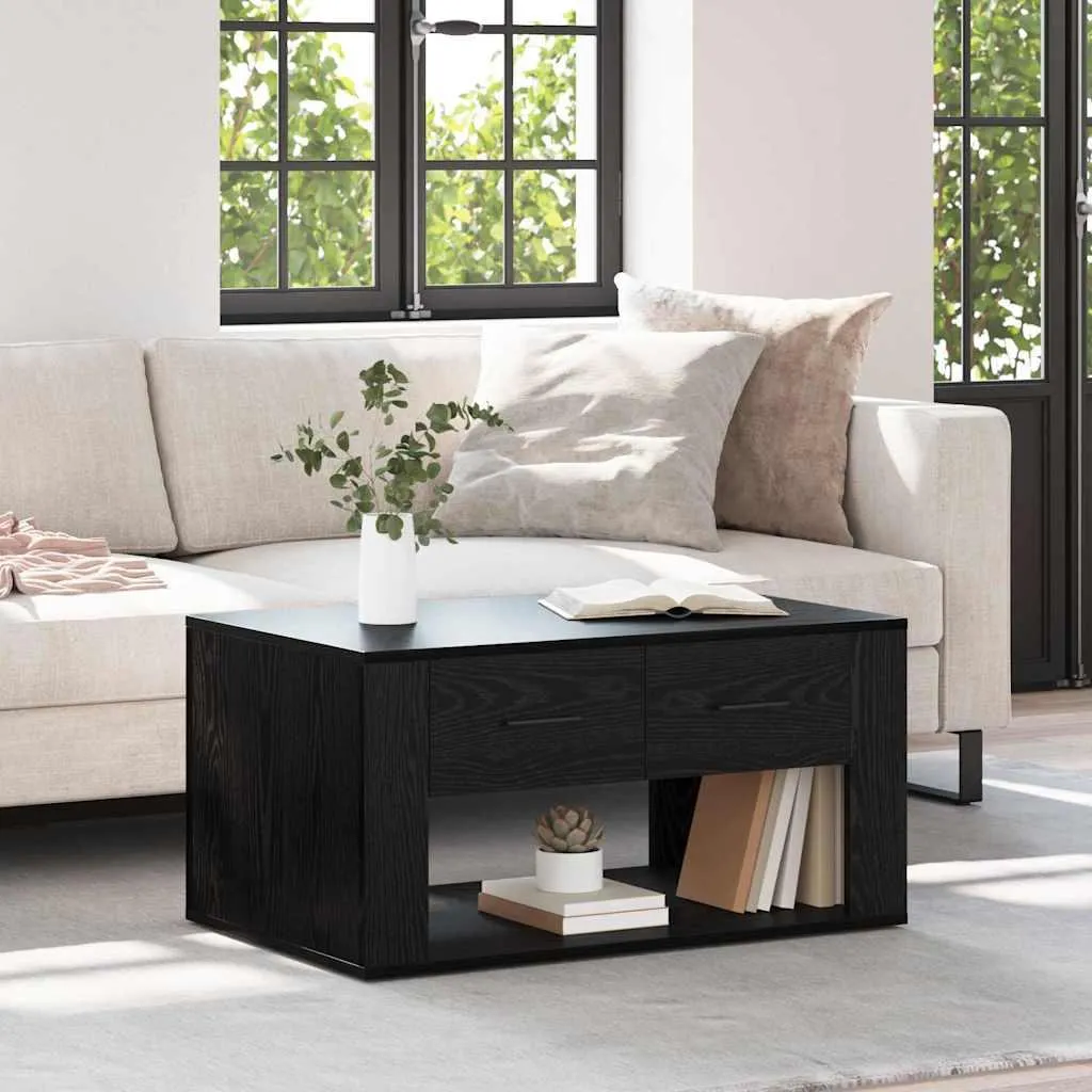 Tavolino Nero Rovere Maison Exclusive | Arredo Casa Chic 80cm