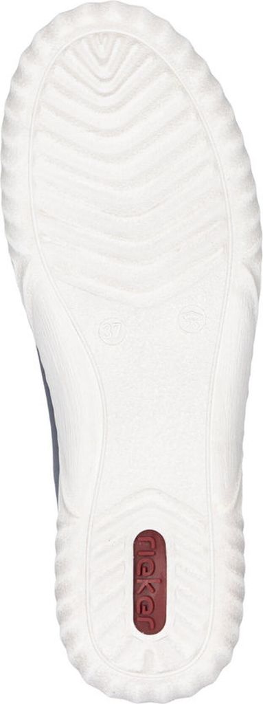Rieker Damen Sneaker Leder Reißverschluss leicht bequem rutschfest weich N0900, Größe:37 EU, Farbe:Blau