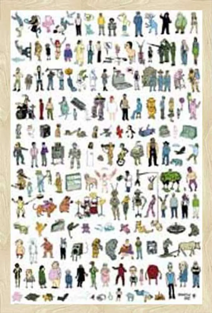 Andrew Rae Poster Compilation Cornice Legno Rovere Shinsuke Maxi