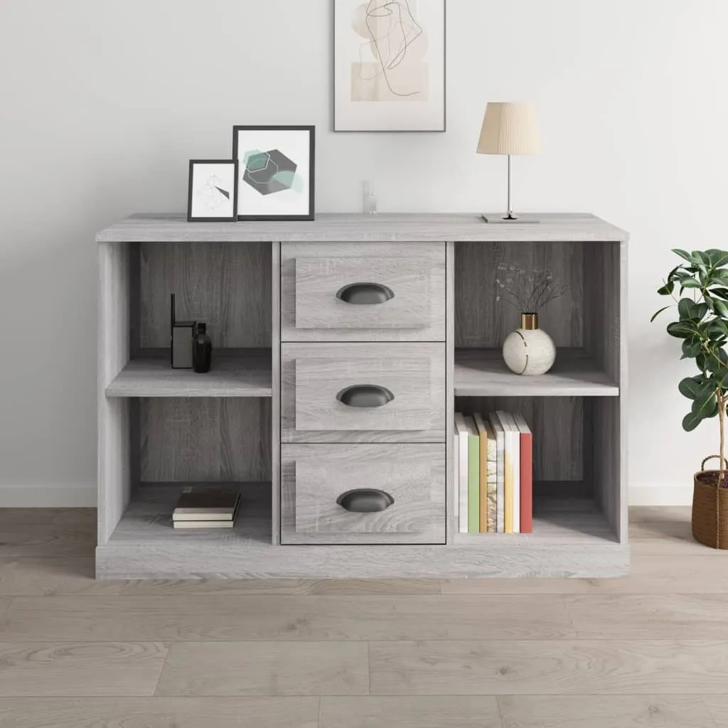 Mobile Buffet Design Grigio Sonoma - Vetrina 104,5 cm Hommie Modern