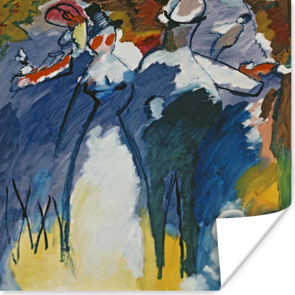 MuchoWow Poster Abdruck 3 - Kandinsky 90x120 cm - Wohnzimmer