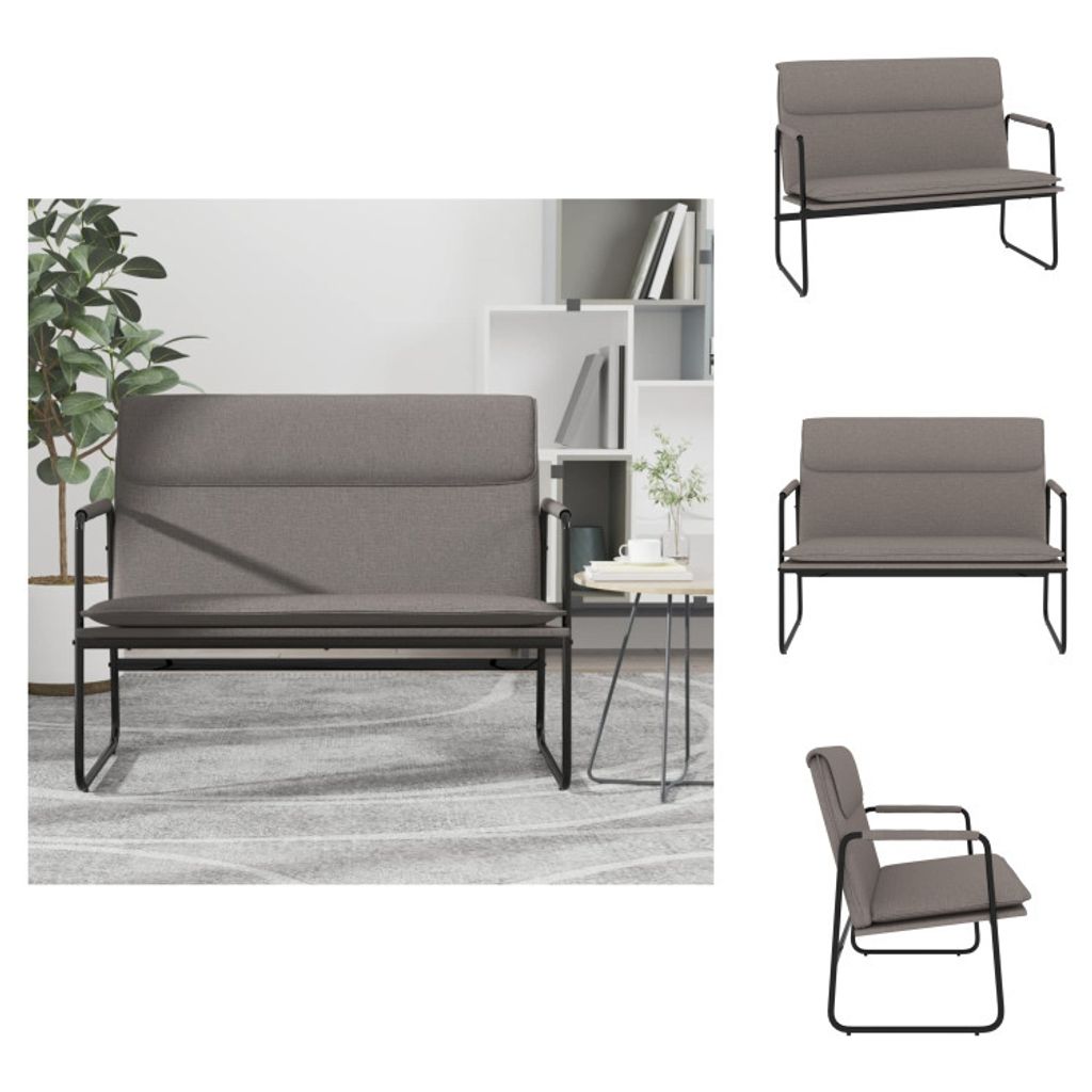 vidaXL Sitzbank Taupe 100x64x80 cm Stoff - Sitzbänke