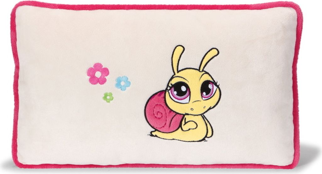 Nici 36458 Kissen Schnecke gelb 43x25cm Plüsch Sweet Hearts Produktbild 