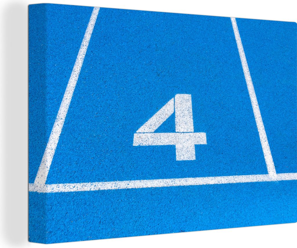 OneMillionCanvasses - Leinwandbilder - 140x90 cm, Nummer 4 Leichtathletikbahn, Wandbilder Kunstdruck Wanddekoration