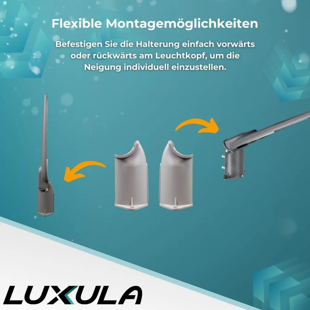 LUXULA Lampadaire LED 30W 3000lm Gris IP65 pour Éclairage Extérieur