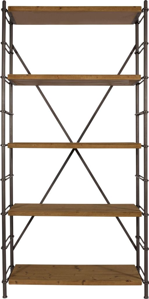 Dutchbone Eisen Aufbewahrungsschrank / Regalsystem Holz / Metall Braun