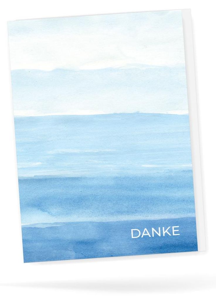 Friendly Fox Dankeskarten Meer, 12x Dankeschön Karten Produktbild 