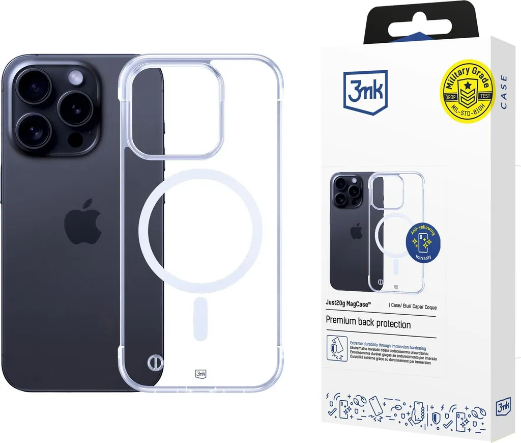3Mk Just20G Magcase per iPhone 14 Pro | Protezione Militare MagSafe