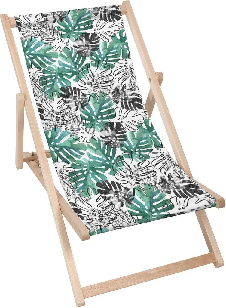 Sdraio Pieghevole Dreamroots 130kg - Sicura, Lavabile, Stile Monstera