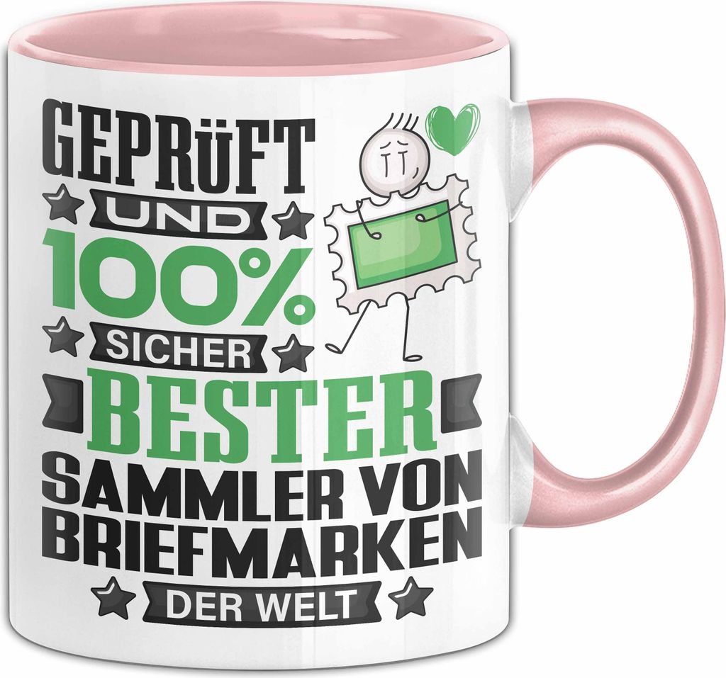 SammlervonBriefmarken Geschenk Lustiger Spruch für SammlervonBriefmarken Geschenkidee Bester SammlervonBriefmarken Der Welt (Rosa)