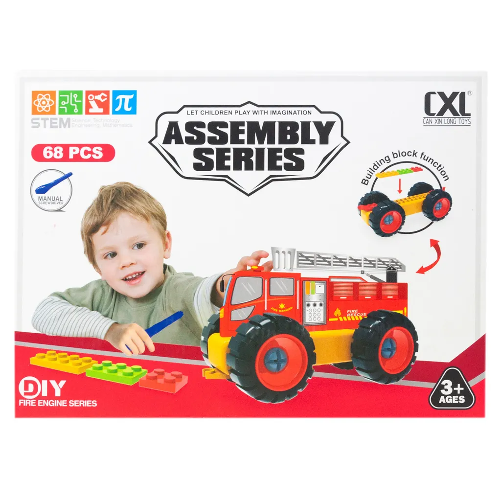 Kit Construction 3 Camions de Pompiers Modulaires 68 Éléments - 13