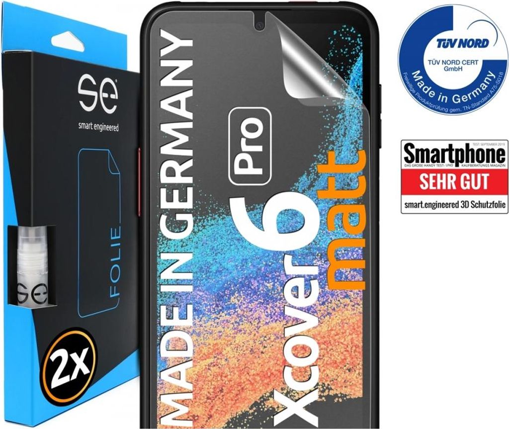 smart engineered SE0-F0102-0434-22-M 3D Schutzfolie Samsung Galaxy XCover 6 Pro entspiegelt
