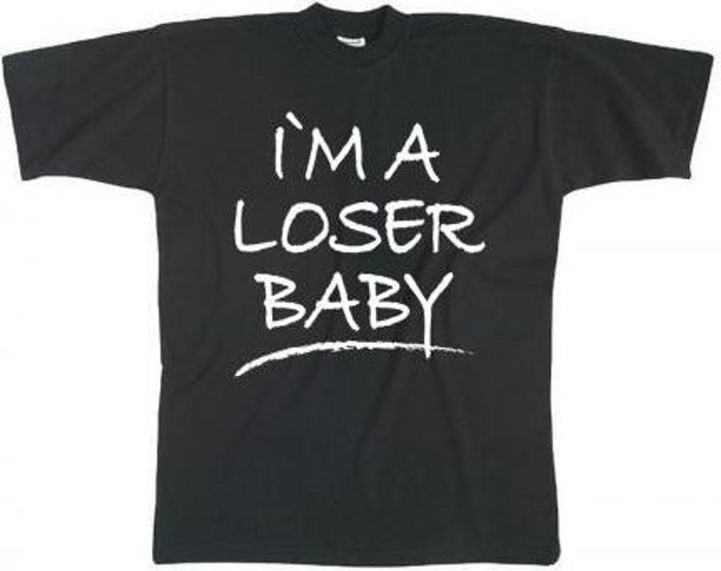 T-Shirt mit Print - I´M A LOOSER BABY - 09386 schwarz - Gr. Produktbild 