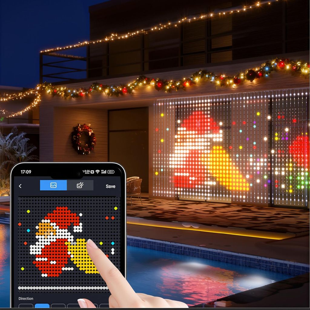 Ścianka świetlna LED o wymiarach 2x2 metry, sterowana Zdjęcie produktu 